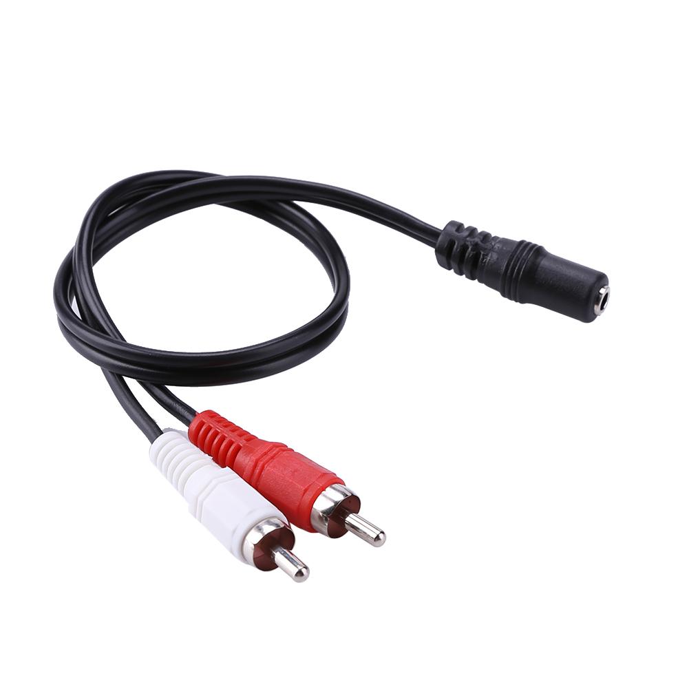 

3.5mm Female Stereo to 2-RCA Male Plug Aux Audio Converter Adapter Cable, 501 Original