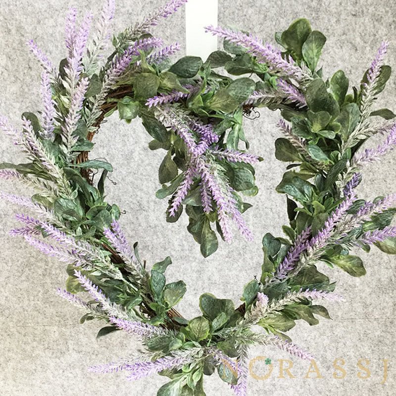 New Lavender Heart-shaped Elegant Spring Wreath 