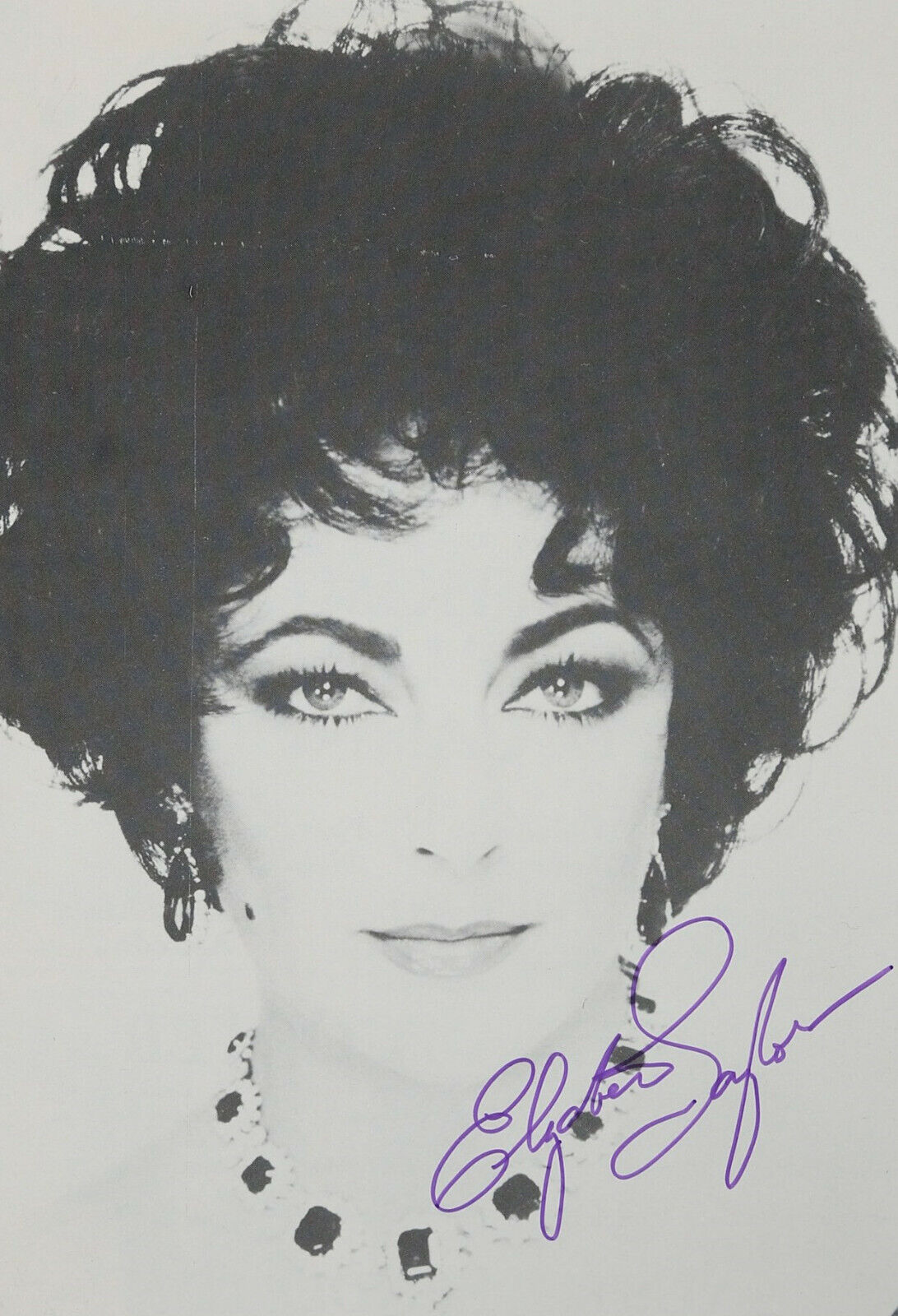 ELIZABETH TAYLOR Signed Photo Poster paintinggraph - Beautiful Film Actress - Preprint