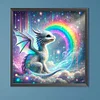 (40*40cm)Rainbow Dragon - Round Partial AB Drill Diamond Painting