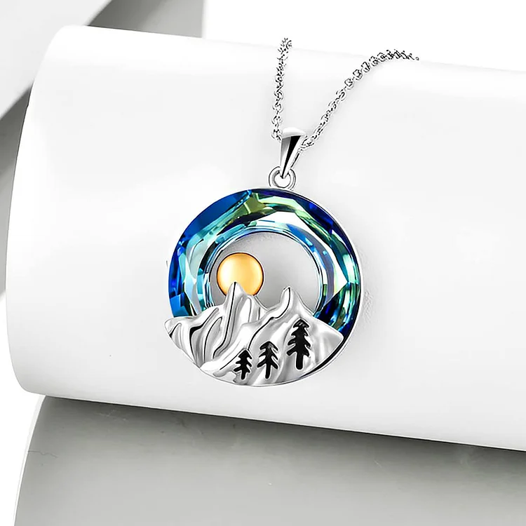 For Daughter - S925 You will Move Mountains Crystal Mountain Necklace
