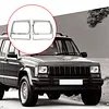 1 Pair Headlight Frame 5EM72SW1 Headlamp Bezel Cover for Jeep Cherokee 1998-2002