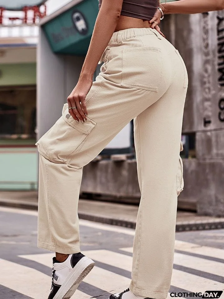 Straight Leg Cargo Jeans