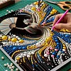 DIY Pearl Painting Dancing Girl for Home Wall Decor with Frame(30x30cm)