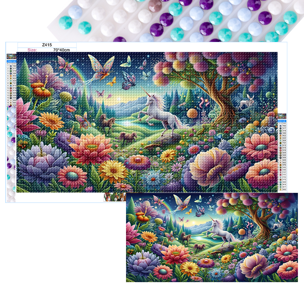 Dream Scenery 70*40cm(canvas) full round drill diamond painting