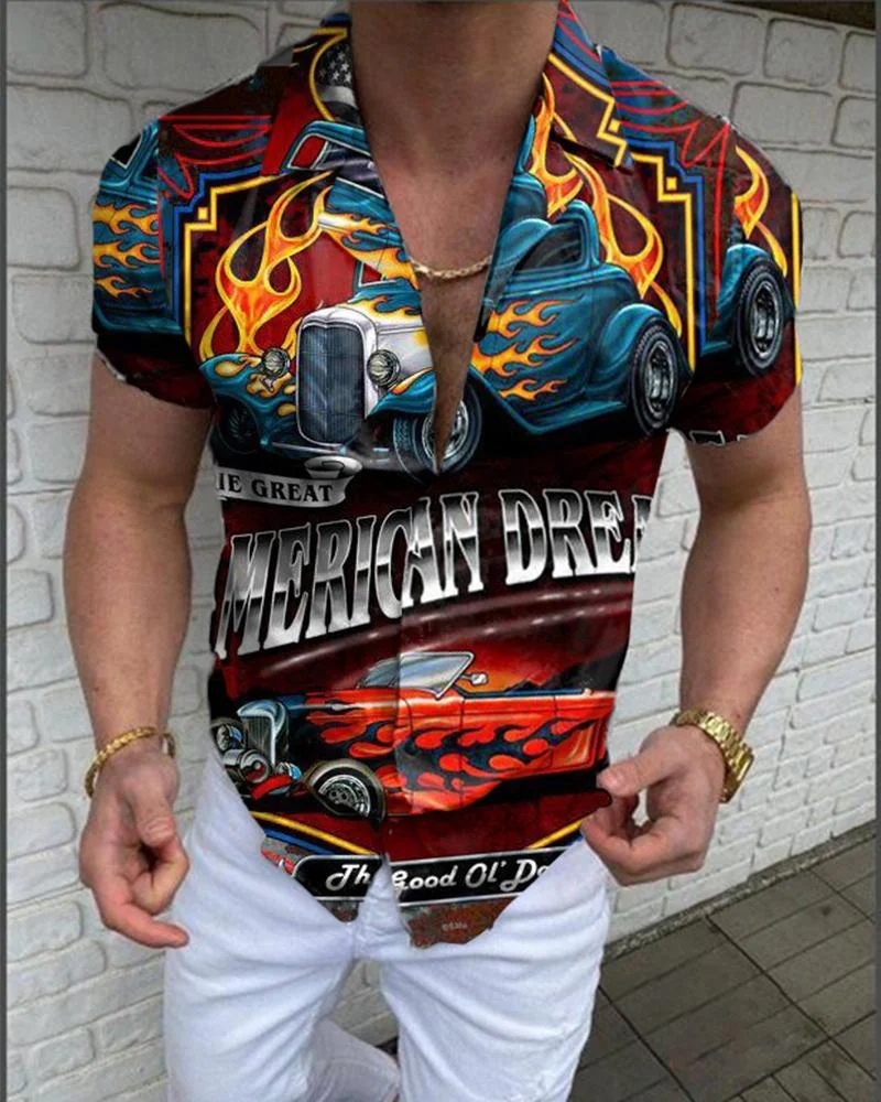 men's printed casual shirts