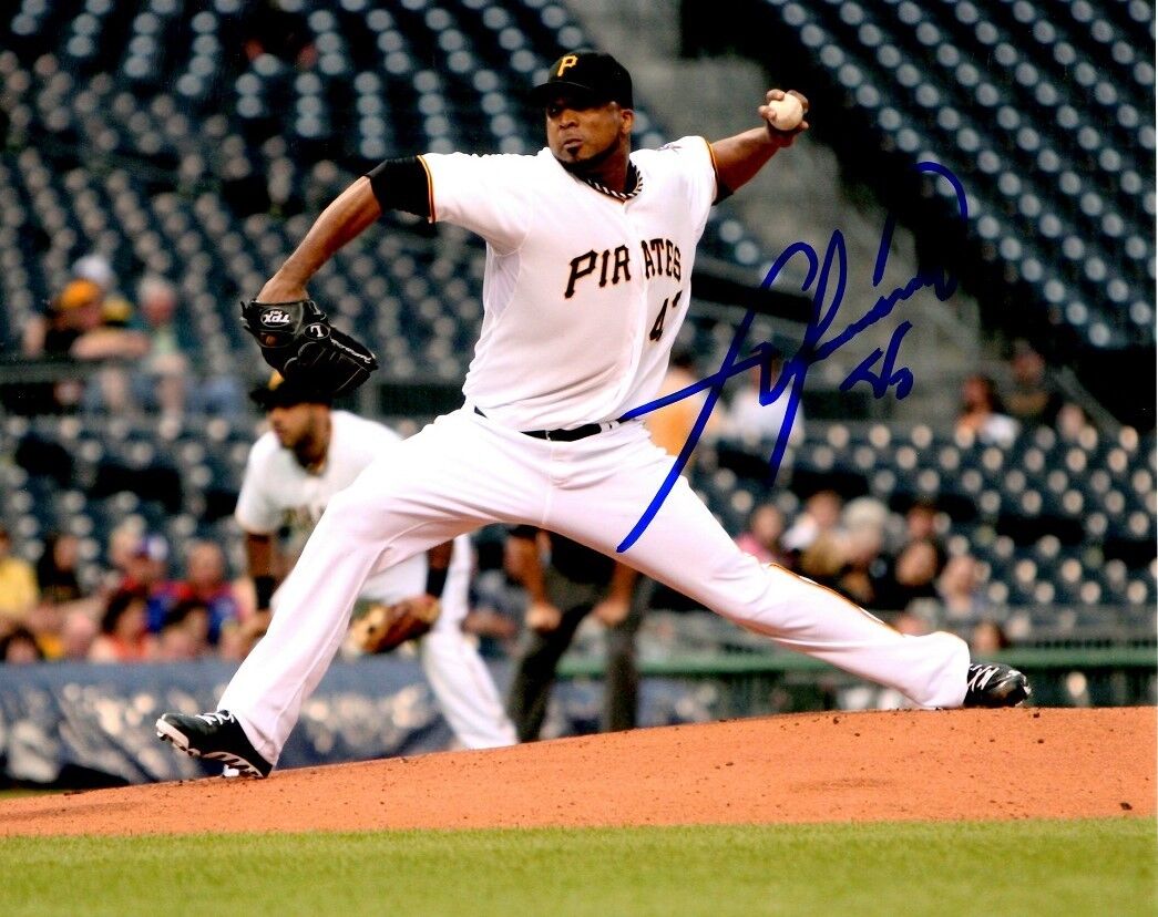 Signed 8x10 FRANCISCO LIRIANO Pittsburgh Pirates Autographed Photo Poster painting - COA