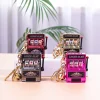 Creative slot fruit machine pendant lottery machine key chain that can be played