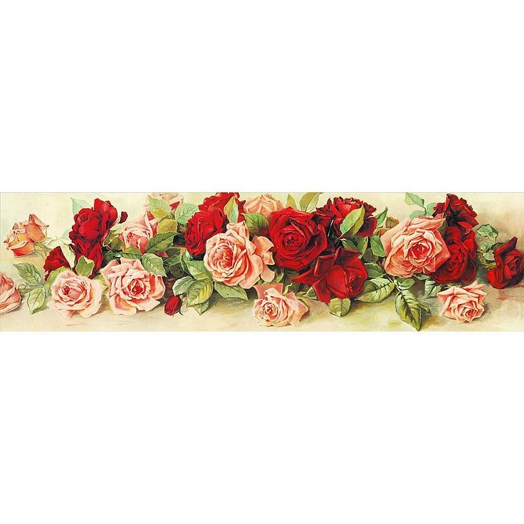 Rose - Diamond Painting - 90x30cm(Canvas)
