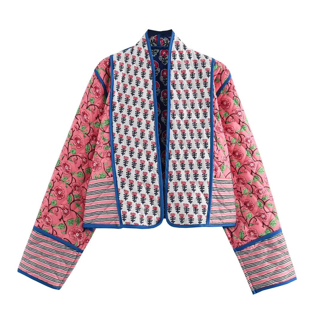 Toloer 2024 Autumn / Winter 202 New Women's Street Fashion Double-Sided Printed Cotton Jacket W063 2765-Outfit Ideas