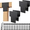 [US Local Warehouse] 2 Pack Pergola Brackets 6x6 (Actual 5.5x5.5in) Posts Caps Tie Brackets Galvanized Steels Gazebo Hardware Kit for Gazebos Deck & Porch Post To Beam