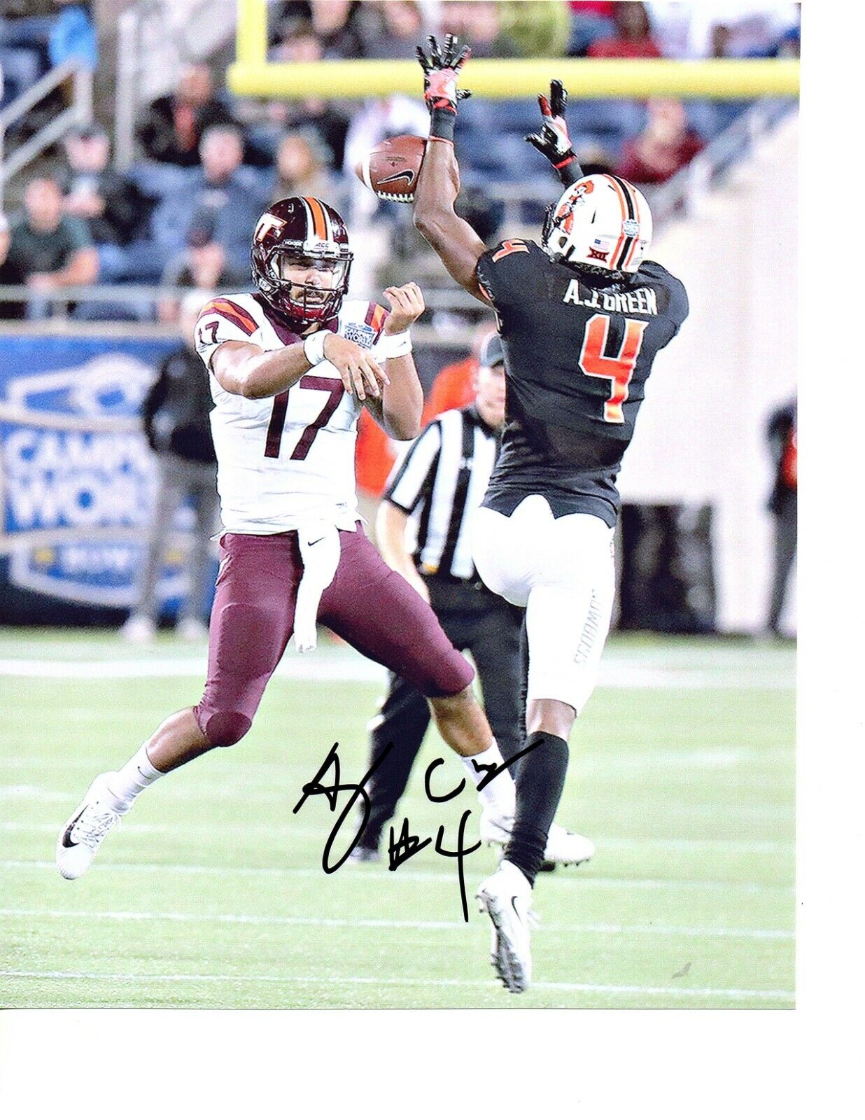 AJ Green Oklahoma State Cowboys signed autographed 8x10 football Photo Poster painting A.J. c