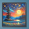 Diamond Painting-DIY Full Round Drill Lakeside Sunset