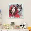 Red Girl And Wolf-11CT Stamped Cross Stitch 46*45cm/18.11*17.72in tapestrymarket
