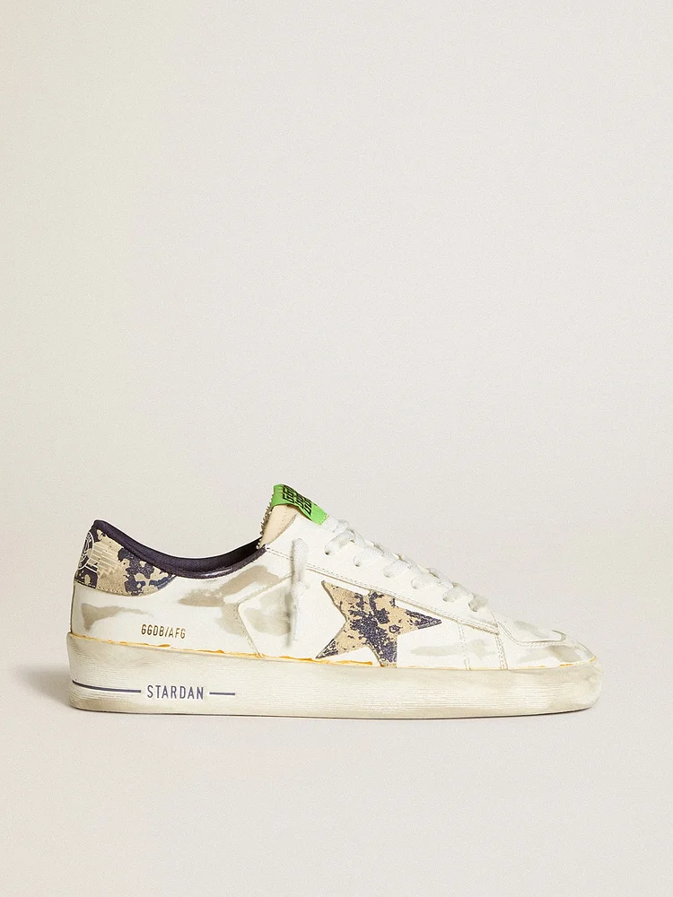 Stardan de hombre LAB de piel blanca y estrella y refuerzo del talón de camuflaje