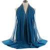 Plain Color Soft Chiffon Long Gauze Shawl Women Hijab