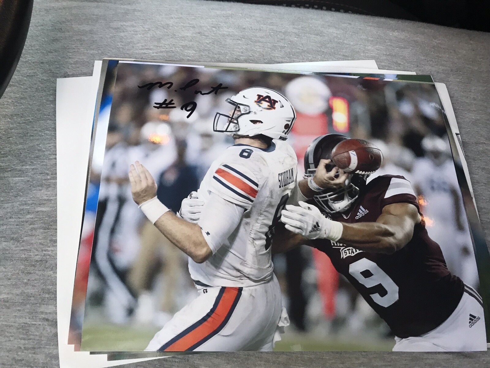 Montez Sweat Mississippi state Bulldogs signed autographed 8x10 football Photo Poster painting