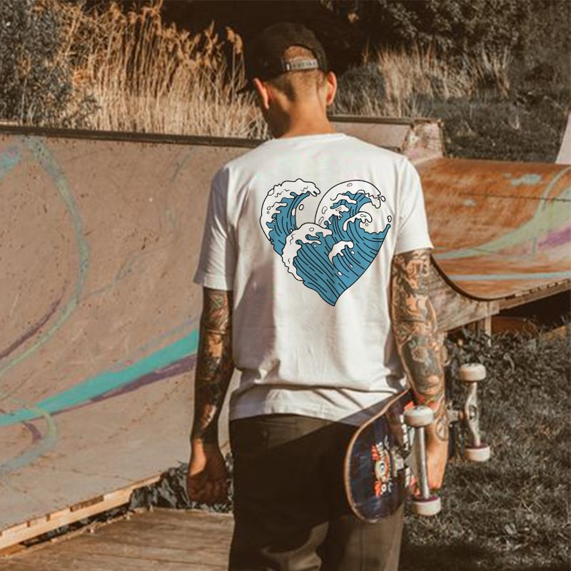 Waves Patterns Men's Casual T-shirt