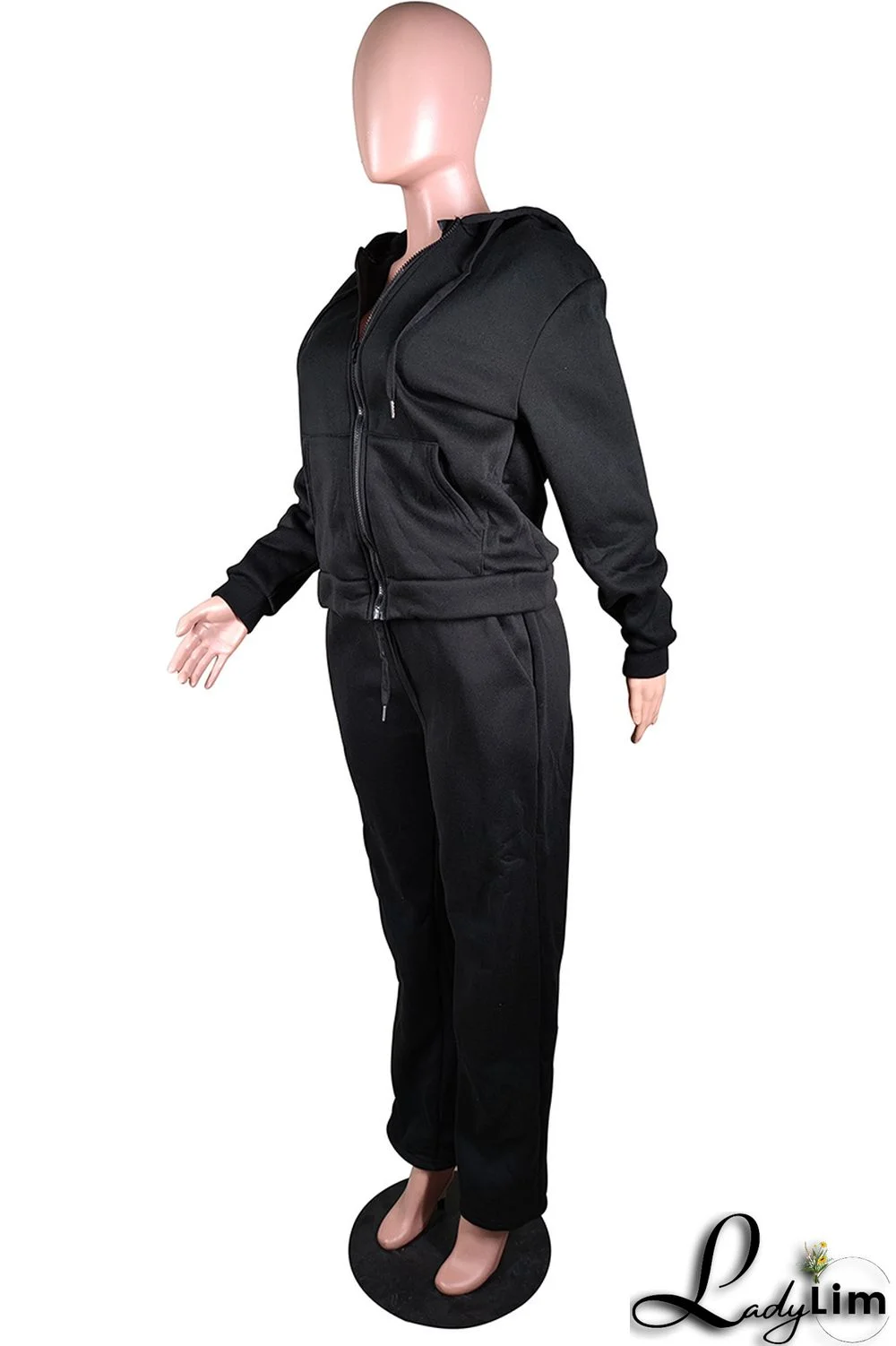 Red Fashion Casual Solid Basic Hooded Collar Long Sleeve Two Pieces