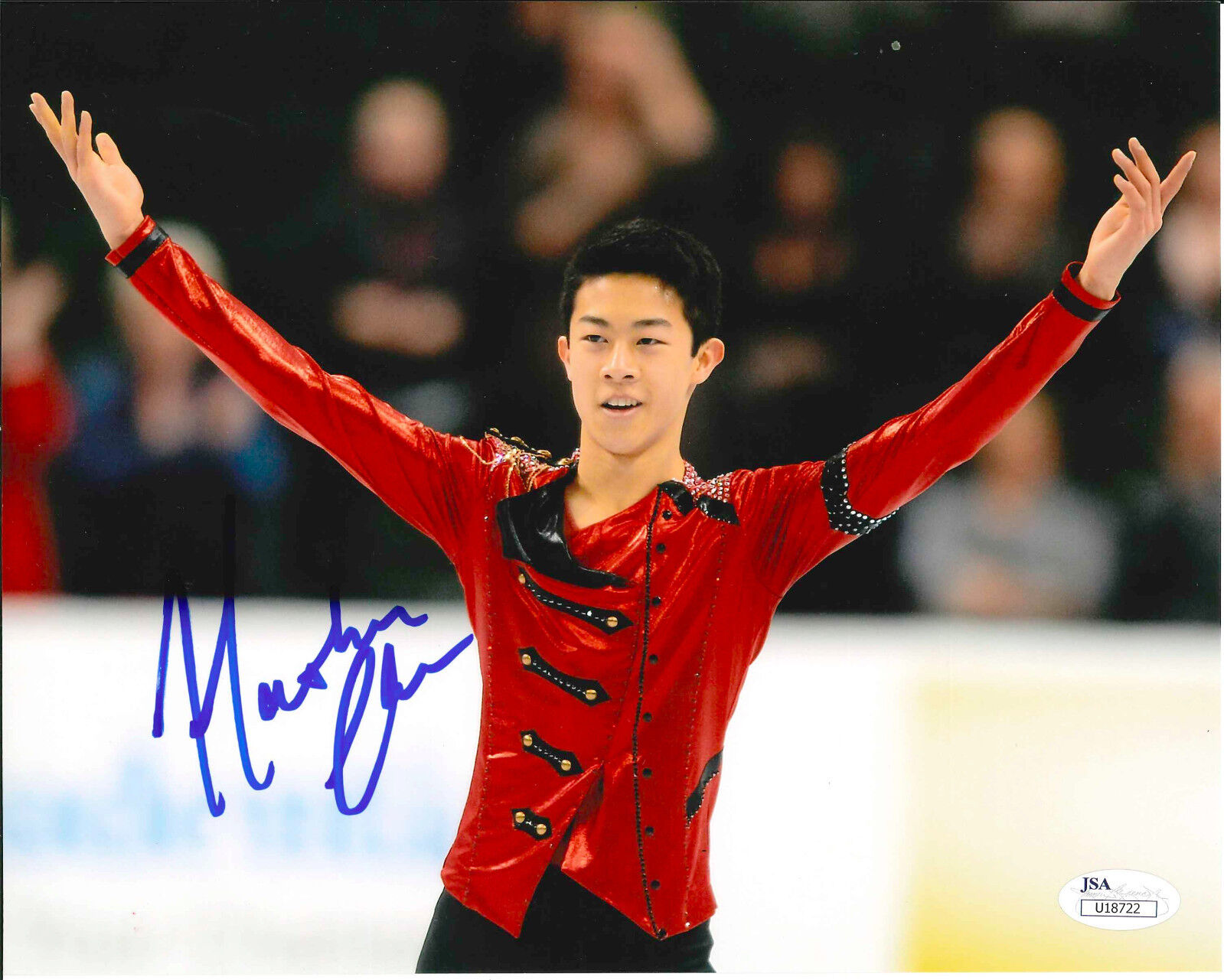 NATHAN CHEN SIGNED 8X10 Photo Poster painting 1 JSA 2022 OLYMPICS FIGURE SKATING PYEONGCHANG USA