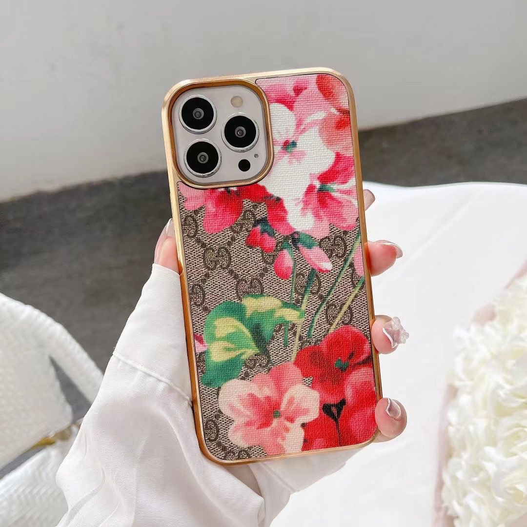 Electroplated Retro Flowers Case