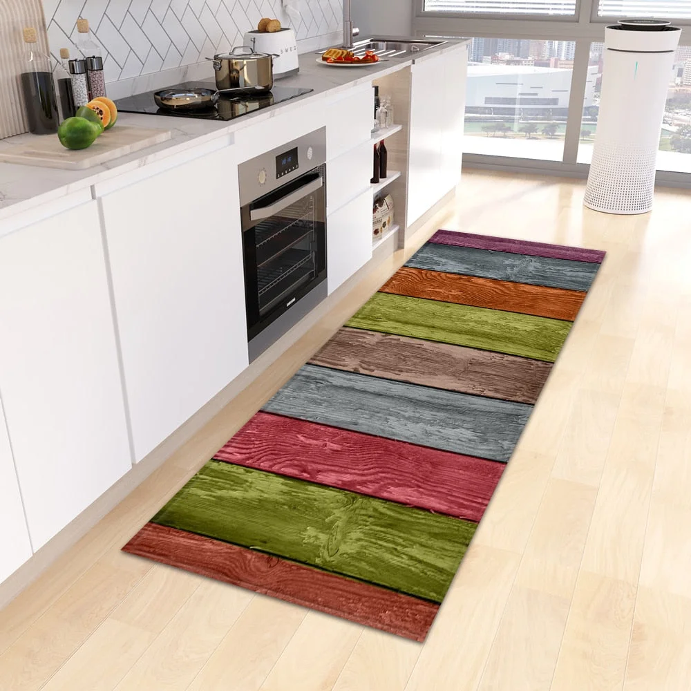 Modern Kitchen Floor Mat Home Entrance Doormat Bedroom Living Room Children Decoration Carpet Hallway Balcony Bath Anti-Slip Rug