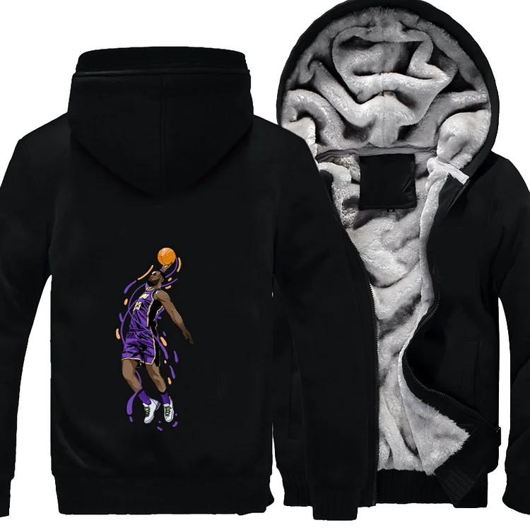 Los Angeles Lakers James, Basketball Fleece Jacket