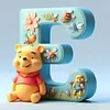 （Multi-Style)Winnie the Pooh's 26 Alphabet-Full Round Diamond Painting 30*30CM