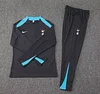 2024/2025 Tottenham Half-Pull Training Suit Dark Grey Football Shirt 1:1 Thai Quality
