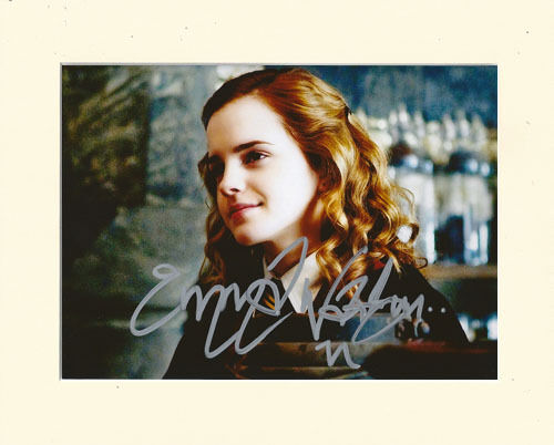 EMMA WATSON HERMIONE HARRY POTTER PP MOUNTED 8X10 SIGNED AUTOGRAPH Photo Poster painting