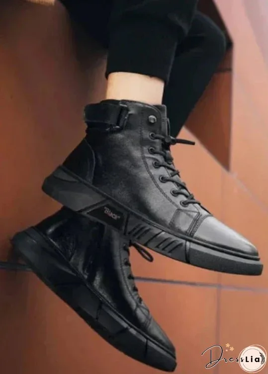 Javon | Black Leather Boots