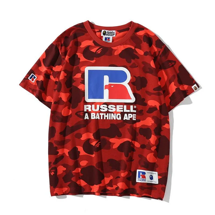 Shark Print T Shirt Summer Camouflage Short Sleeve T-shirt