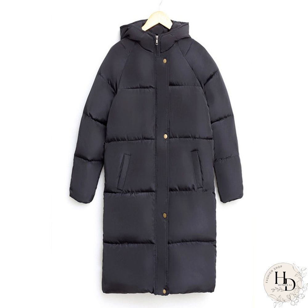 Women Loose Puffer Long Coat Parka Jacket Hooded Oversized Winter Outerwear