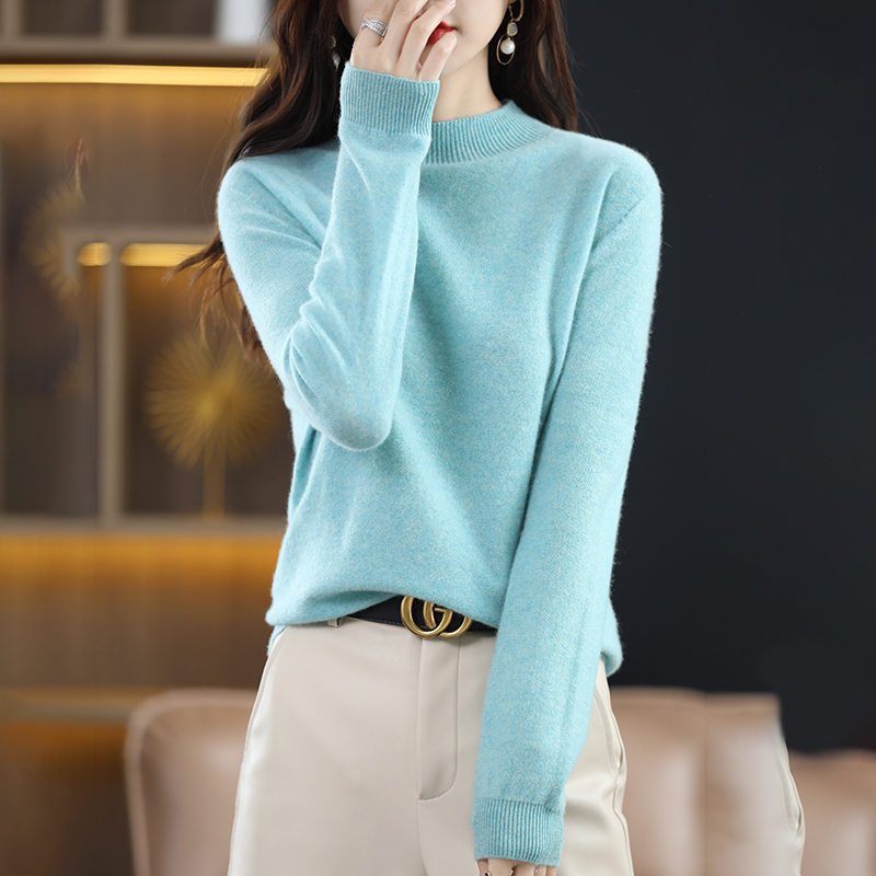 Cashmere Sweater Half Turtleneck Pullover Autumn /Winter Cashmere Sweater Women Casual Knitted Tops Female | Launchpadint