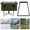 Camping Foldable Metal Stand Aluminum Alloy Box Stand for Outdoor Picnic Fishing