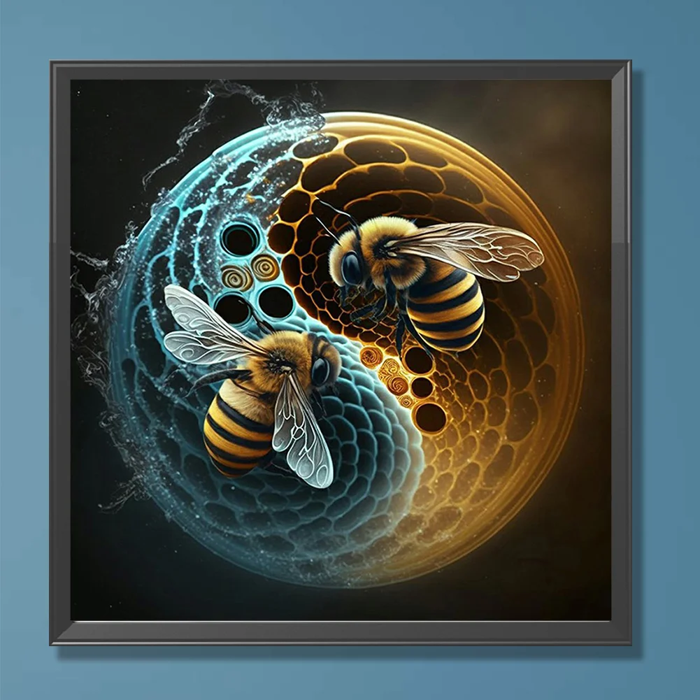 DIY Paint By Number 40*40cm - Yin And Yang Painting