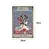 Fille papillon - Panneaux en &eacute;tain m&eacute;tallique(20*30cm)