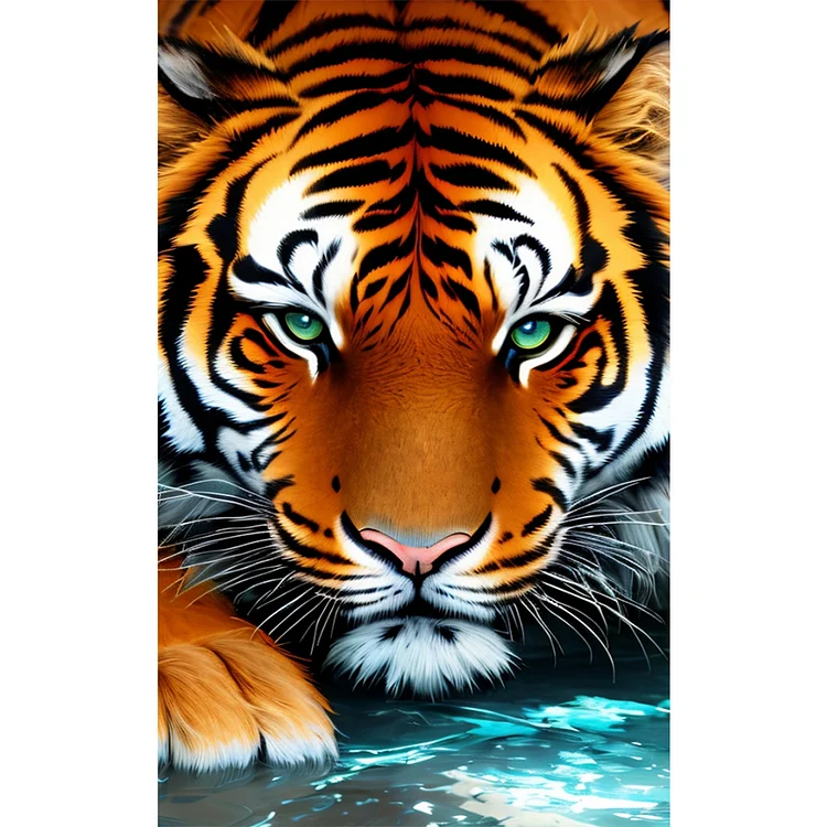 Tiger 30*50CM (Canvas) Full 30*50CM Drill Diamond Painting gbfke