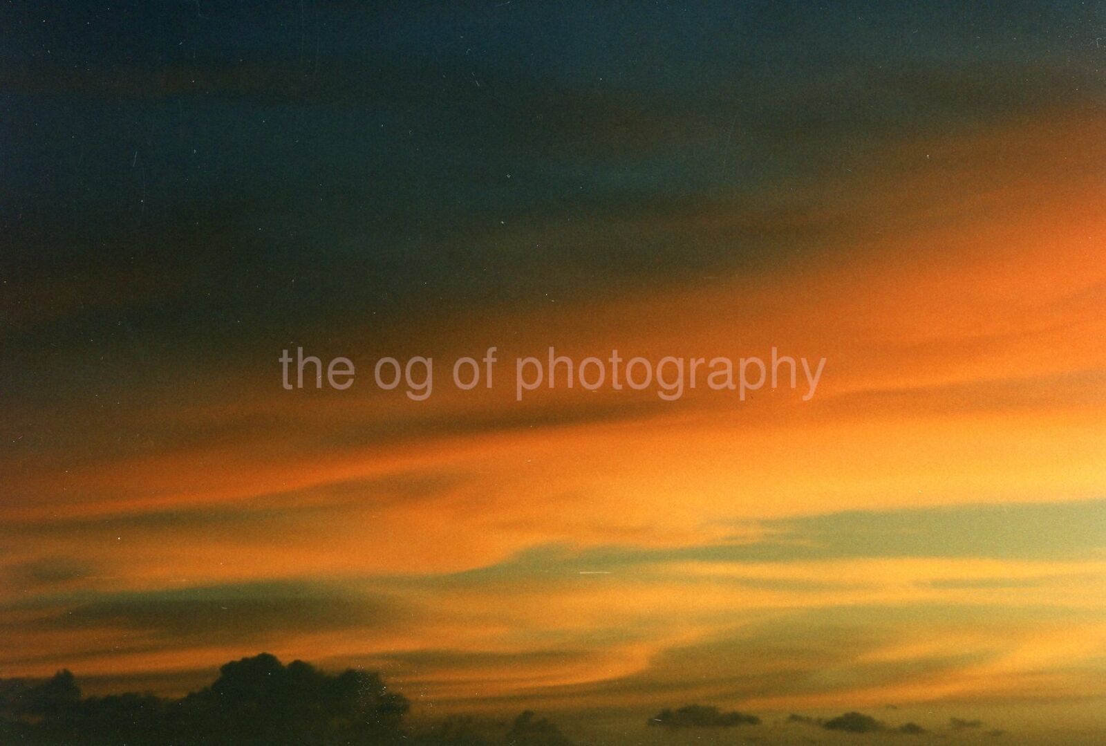 Gorgeous Sunset FOUND Photo Poster paintingGRAPH ColorOriginal Snapshot 97 18 S