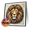 Diamond Painting -DIY Round Drill Mosaic  Lion(40x40cm)