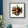 (US Only)Paint By Numbers Kit On Canvas DIY Oil Art Guitar Home Wall Decor40x40cm