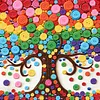 Four Seasons Colorful Tree DIY Button Art Painting Kit 30x30cm