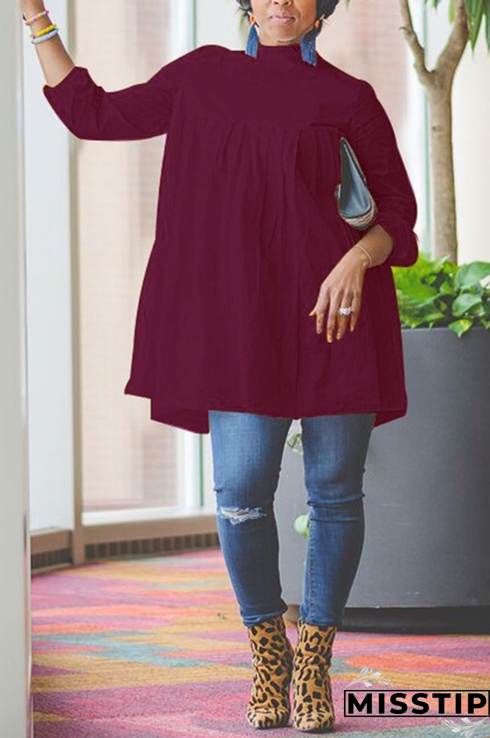 White Sexy Cap Sleeve Long Sleeves neck A-Line Knee-Length Solid Draped Patchwork Club
