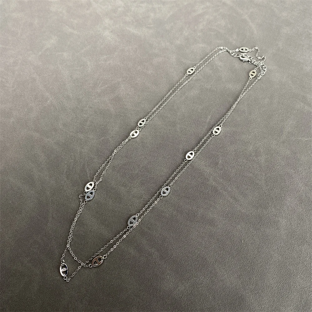 Simple Long Layered Necklace