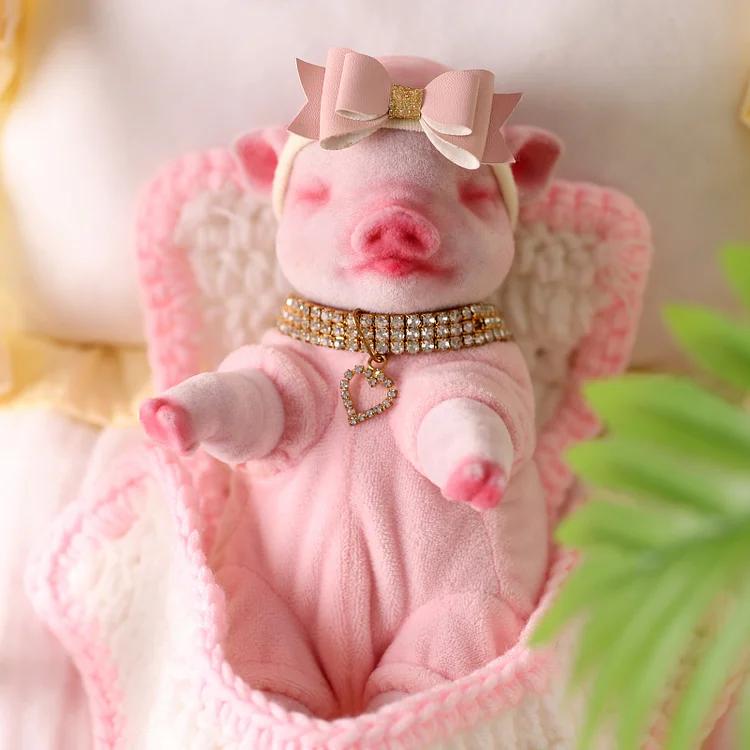 Babeside 8" Soft Chubby Lifelike Piggy Toys Realistic Animals Sleep Partner