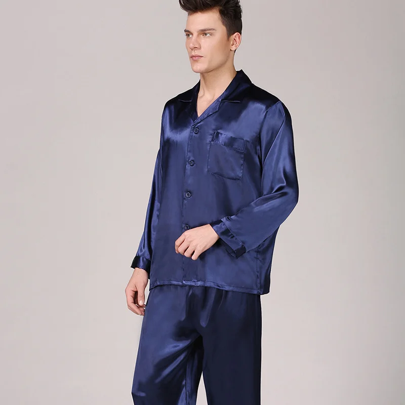 Men's Thin Cardigan Pajamas Long-sleeved Trousers Loungewear For All Seasons