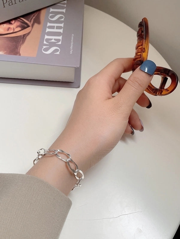 925 Sterling Silver Bracelets Casual Modern Style Minimalist