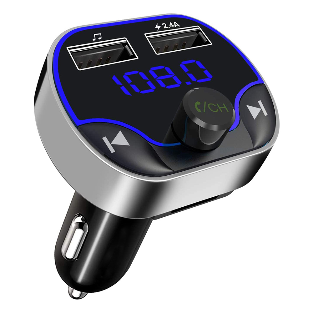 

FM Transmitter Bluetooth 5.0 Handsfree Car Kit MP3 Player 3.4A USB Charger, 501 Original