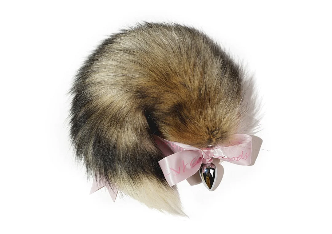 OJBK Anal Plug Real Fox Tail Cosplay Butt Plug With Bow Anal Sex Tail Adult Product Anal Sex Toys For Woman Couples Men 2021 New