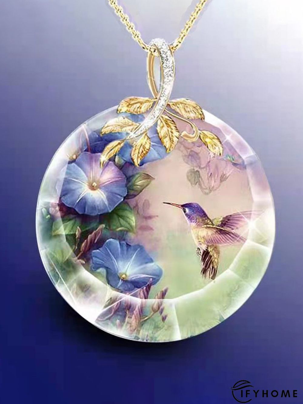 Creative Crystal Flower Bird Necklace | IFYHOME